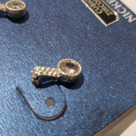 Cubic Zirconia Drop Earrings for Sensitive Ears – Nickel Free & Hypoallergenic - Picture 7 of 7